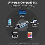SSK 1TB USB Drive, SSD externo USB Super Fast 550MB/s 2 en 1 Dual Drive USB Tipo C+ USB A 3.2 Gen2 Solid State Thumb Drive SSD Stick para iPhone 15/PS4/PS5/Android Phone/Tablet/Windows/Mac