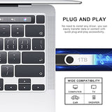 Pendrive 1TB, Pendrive Portátil de Alta Velocidad 1TB, Memoria USB 1000GB con Diseño de Llavero, Pendrive de Almacenamiento USB 1TB para Ordenador/Laptop- 60Mb/s