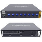 Conmutador KVM 8K HDMI 2 Monitores 2 Ordenadores Soporte de Monitor Dual 8K@60Hz 4K@120Hz Conmutador KVM PC Pantalla Extendida para 2 Puertos Compartir 4 USB 3.0 HUB Controlador de Escritorio y 2 Cables USB Incluidos