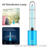 Lámpara esterilizadora de luz UV tipo C, cobertura 5 metros cuadrados recargable, portátil, Bactericida con Ozono-Esterilizador UV Recargable-TSDC Webstore