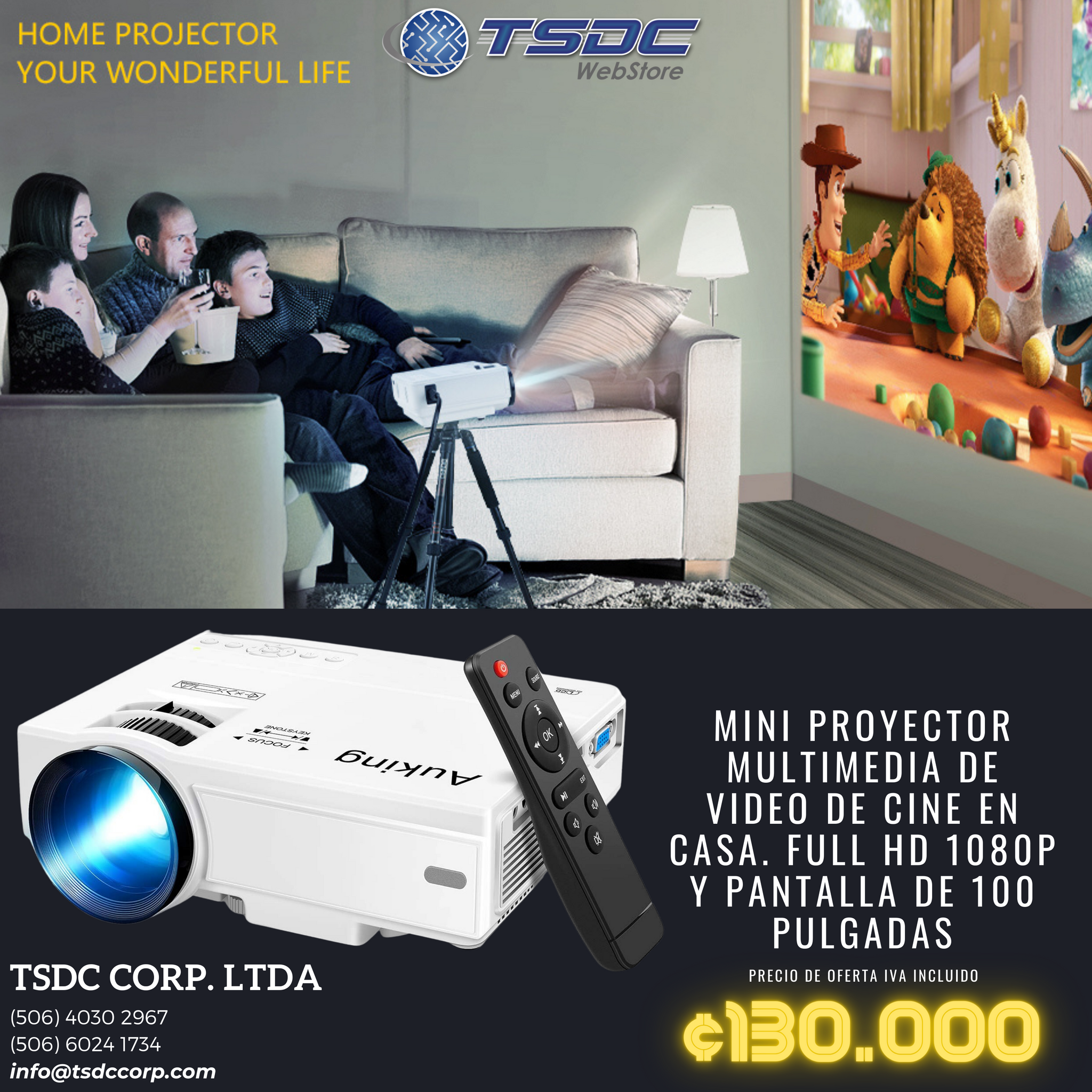 Pantalla de proyector portátil REAL TV, 100 pulgadas, 16:9, Material de  tela blanca, proyector LED para cine en casa - AliExpress