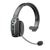 LEVN Auriculares Bluetooth con Micrófono, Auriculares Bluetooth para camioneros con cancelación de ruido AI y botón de silencio, auriculares inalámbricos 60 horas de tiempo de trabajo, para camioneros Home Office Trabajo a distancia Zoom