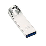 Rumtut 2TB USB Flash Drive, Diseño Círculo de Metal Memoria USB 2000GB Protable Thumb Drive Impermeable Pen Drive Compatible con para PC/Laptop