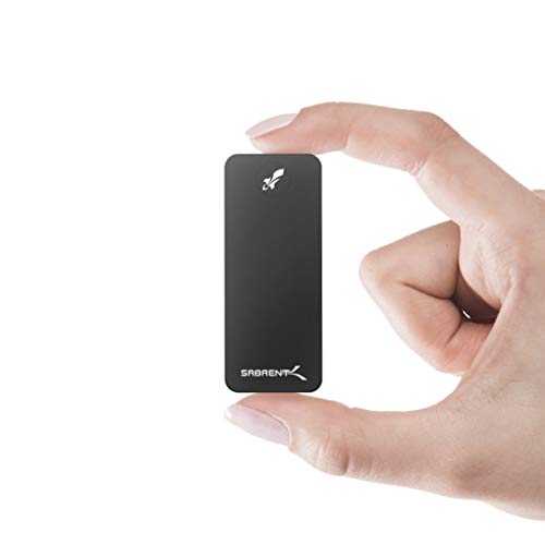 SABRENT Disco Externo de Estado Solido Rocket Nano 2TB USB 10Gb/s  External Aluminum SSD (Black) (SB-2TB-NANO-BLK)