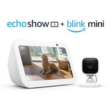 Nuevo Echo Show 5 (3ª generación) con Blink Mini | Blanco glaciar