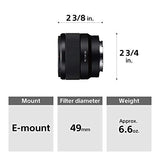 Sony - FE 50mm F1.8 Standard Lens (SEL50F18F/2)
