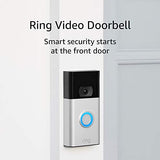 Timbre con vídeo Ring - Vídeo HD 1080p, detección de movimiento mejorada, fácil instalación - Níquel satinado