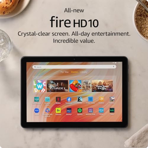 Nueva tableta Amazon Fire HD 10, diseñada para relajarse, pantalla Full HD de 10,1