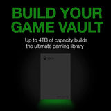 Unidad de juegos Seagate para Xbox Disco duro externo portátil de 2 TB - USB 3.2 Gen 1, negro con barra LED verde incorporada , certificado Xbox, 3 años de servicios de rescate (STKX2000400)