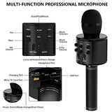 GIFTMIC Micrófono Infantil para Cantar, Micrófono Karaoke Inalámbrico Bluetooth para Adultos, Máquina Karaoke Portátil de Mano, Juguetes para Niños y Niñas Regalo para Fiesta de Cumpleaños (Negro)