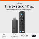 Nuevo dispositivo de streaming Amazon Fire TV Stick 4K Max, compatible con Wi-Fi 6E, Ambient Experience, TV gratuita y en directo sin cable ni satélite.