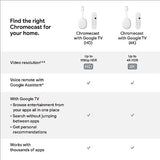Chromecast con Google TV (HD) - Streaming Stick de entretenimiento en su televisor con búsqueda por voz - Ver películas, programas y TV en directo en 1080p HD - Nieve