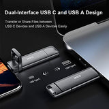 SSK 1TB USB Drive, SSD externo USB Super Fast 550MB/s 2 en 1 Dual Drive USB Tipo C+ USB A 3.2 Gen2 Solid State Thumb Drive SSD Stick para iPhone 15/PS4/PS5/Android Phone/Tablet/Windows/Mac