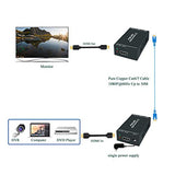 HDMI Extender 1080p @ 60Hz, 3D, a través de un solo Cat5e / Cat6 / Cat 7 Cable Full HD sin comprimir transmitir hasta 164 Ft (50m), EDID y POC función compatible (transmisor y receptor)