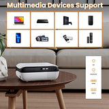 HAPPRUN Proyector, Nativo 1080P Bluetooth, 9500L Proyector de películas al aire libre portátil compatible con Smartphone, HDMI,USB,AV,Fire Stick, PS5.