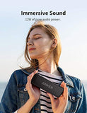 Altavoz Bluetooth portátil Anker Soundcore 2 con sonido estéreo de 12 W, Bluetooth 5, Bassup, resistente al agua IPX7, autonomía de 24 horas, emparejamiento estéreo inalámbrico, altavoz para casa, exteriores, viajes