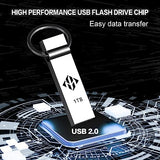 WLOTPO 1TB USB Flash Drive USB Memory Stick impermeable Jump Drive Pen Drive con llavero de gran almacenamiento de datos compatible para el ordenador / portátil Thumb Drive