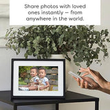 Marco de fotos digital Skylight: WiFi con capacidad de carga desde el teléfono, pantalla táctil Digital Photo Frame Display - Regalo personalizable para amigos y familiares - 10 pulgadas Negro