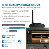 Auris Blume HD Receptor de música Bluetooth 5.0 de largo alcance Adaptador de audio Hi-Fi con DAC audiófilo y AptX HD para equipo estéreo doméstico, receptor AV o amplificador