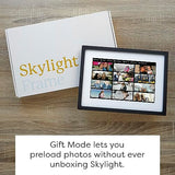Marco de fotos digital Skylight: WiFi con capacidad de carga desde el teléfono, pantalla táctil Digital Photo Frame Display - Regalo personalizable para amigos y familiares - 10 pulgadas Negro