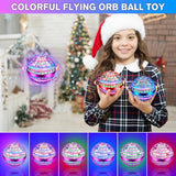 Juguetes de bola de orbe voladora, Spinner galáctico para niños, Spinner mágico Boomerang con luces LED intermitentes, controlador de mano Mini Drone para niños adultos al aire libre interior, juguetes geniales (púrpura)