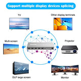 Controlador Video Wall 2X2, Video Wall,JCHICI TV Wall Processor,4K x 2K HD Display,180 Degree Rotate,8 Splicing Modes 2x2,1x2,1x3,1x4,2x1,3x1,4x1,Input 4K and Output 1080P, Streaming Media Video Device