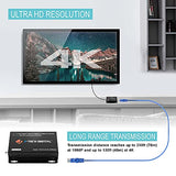 J-Tech Digital 4K Ultra HD HDBaseT HDMI Extender sobre Cat5e/6 Ethernet hasta 230ft (1080P) 130ft (4K), Soporta HDCP 2.2/1.4, RS232, IR bidireccional y PoC