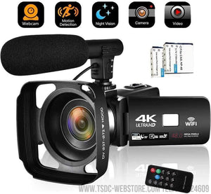 Cámara de vídeo 4K 48MP WiFi 16x Zoom Digital para Grabación y Video Live Streaming (Entrega en 10 días)-Cámaras Web-TSDC Webstore