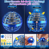 Flying Orb Ball Toys Soaring Hover Boomerang Spinner Controlado a mano Mini Drone Cosmic Globe Spinning Niños Adultos Juguete con mosca al aire libre Regalo de cumpleaños Cosas geniales para niños niñas 6 7 8 9 10+ años (azul)