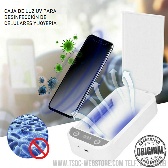 Multifunción Cargador inalámbrico rápido Teléfono móvil Desinfectante UV y  lámpara UVC portátil Desinfector de aromaterapia con ozono Caja para reloj  iPhone (MH-D71)