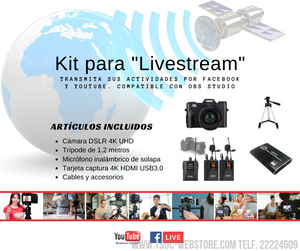 Kit para "LiveStream" en YouTube y Facebook (Entrega en 10 días)-TSDC Webstore