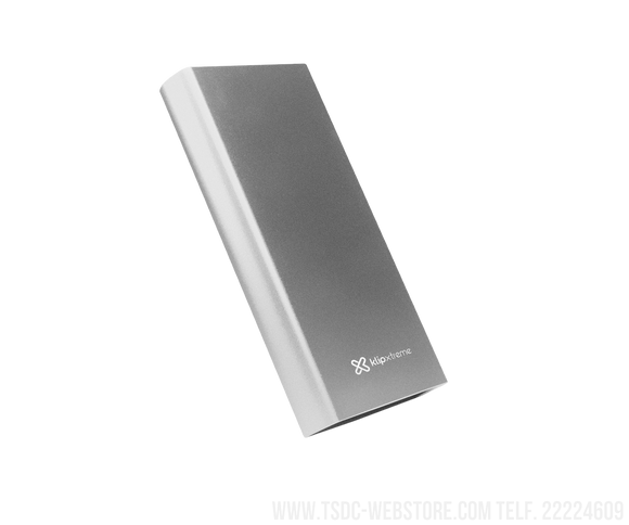 Cargador de Batería Portátil KlipXtreme Enox20000 KBH-205SV cargador portable 2000 mAh Power Bank-Banco de Carga-TSDC Webstore