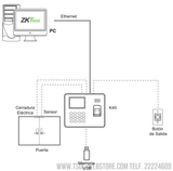 ZK-TEKO K40 Terminal de Tiempo y Asistencia con Funciones de Control de Acceso-Terminal de Tiempo y Asistencia-TSDC Webstore