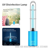 Lámpara esterilizadora de luz UV tipo C, cobertura 5 metros cuadrados recargable, portátil, Bactericida con Ozono-Esterilizador UV Recargable-TSDC Webstore
