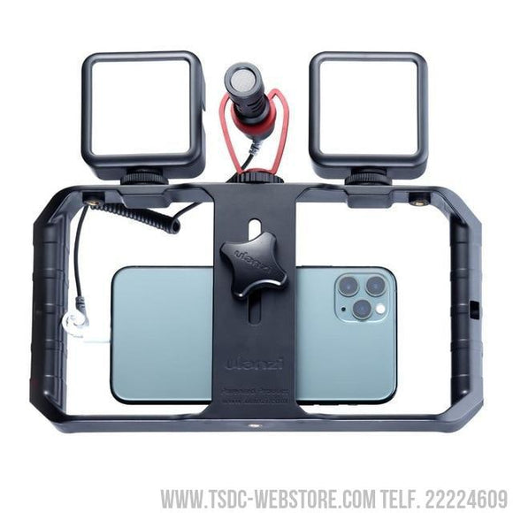 Ulanzi U Rig Pro kit estabilizador de teléfono inteligente con soporte , micrófono y leds, para iPhone Android-TSDC Webstore