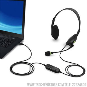 Auriculares USB con micrófono y cancelación de ruido para ordenador PC, auriculares ligeros con cable para ordenador portátil PC/Mac-Auriculares-TSDC Webstore