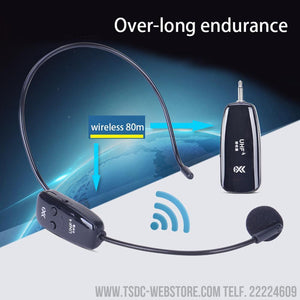 Micrófono inalámbrico de Diadema Portable Batería de larga Duración Headset-Micrófono inalámbrico-TSDC Webstore