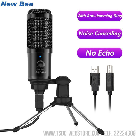 Micrófono USB condensador, para PC, vocal, micrófono de estudio de grabación para YouTube, Video, Skype, chat, juegos, Podcast-Micrófono USB-TSDC Webstore