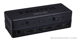 Switcher 4X1 HDMI 4K de alta velocidad con control inalámbrico IR 1080 @60H-Switcher HDMI-TSDC Webstore